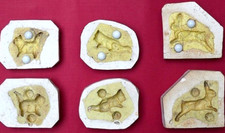 3 alte Marzipanformen um 1900